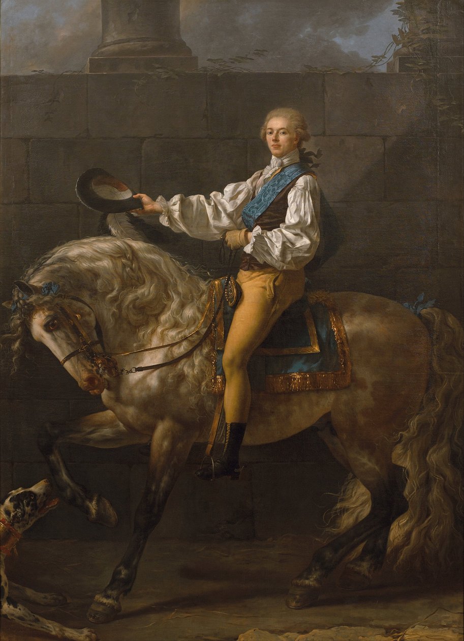 Jezdecký portrét Stanislawa Kostky Potockého 1755-1821 od Jacques Louis David
