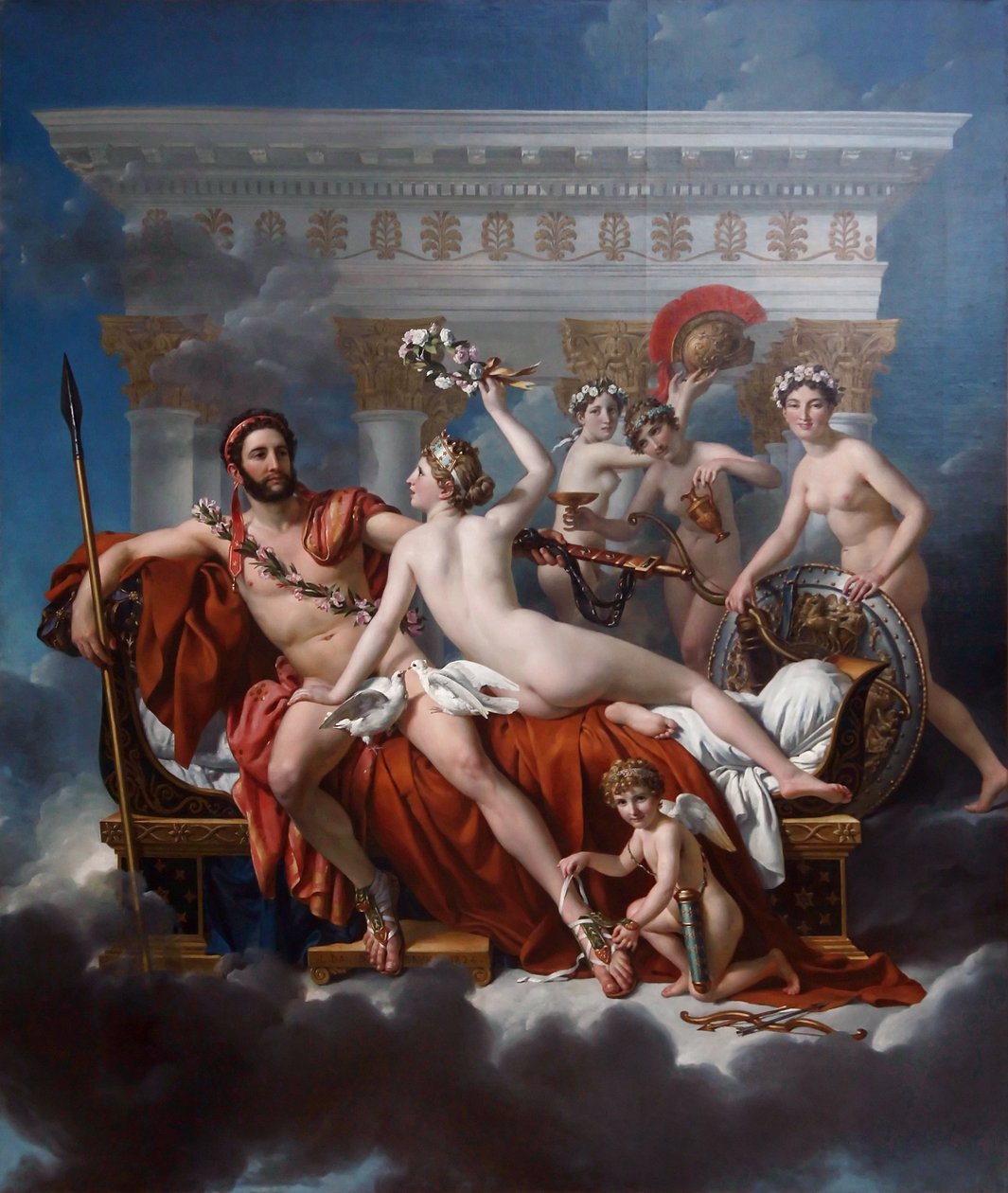 Francouzsky: Mars désarmé par Vénus Mars Being Disarmed by Venus (Mars odzbrojený Venuší) od Jacques Louis David