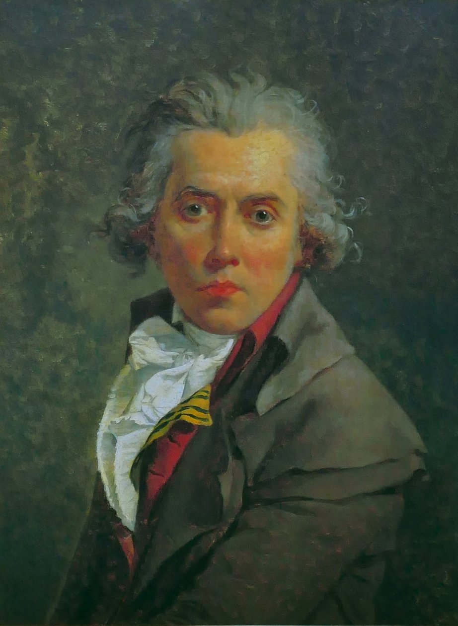 Italština:  Autoritratto Autoportrét se třemi límci od Jacques Louis David