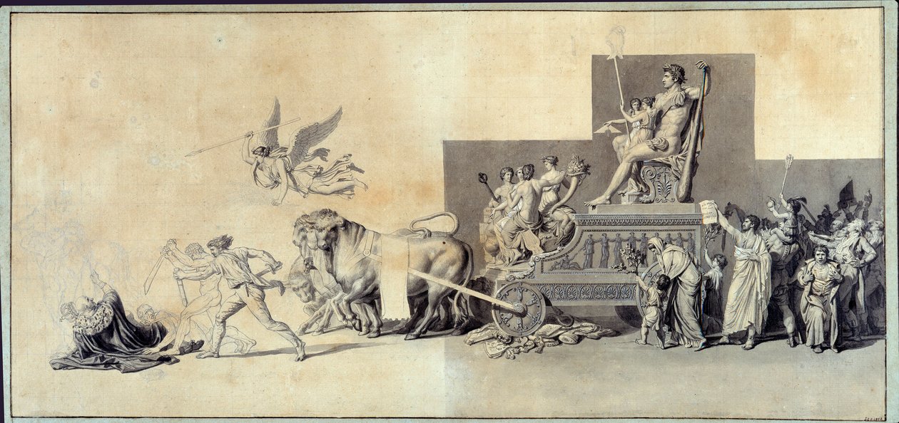 Le triumphe du peuple francais Kresba a la mine de lead Jacques Louis David (1748-1825) 1793 Paříž, Musee Carnavalet od Jacques Louis David
