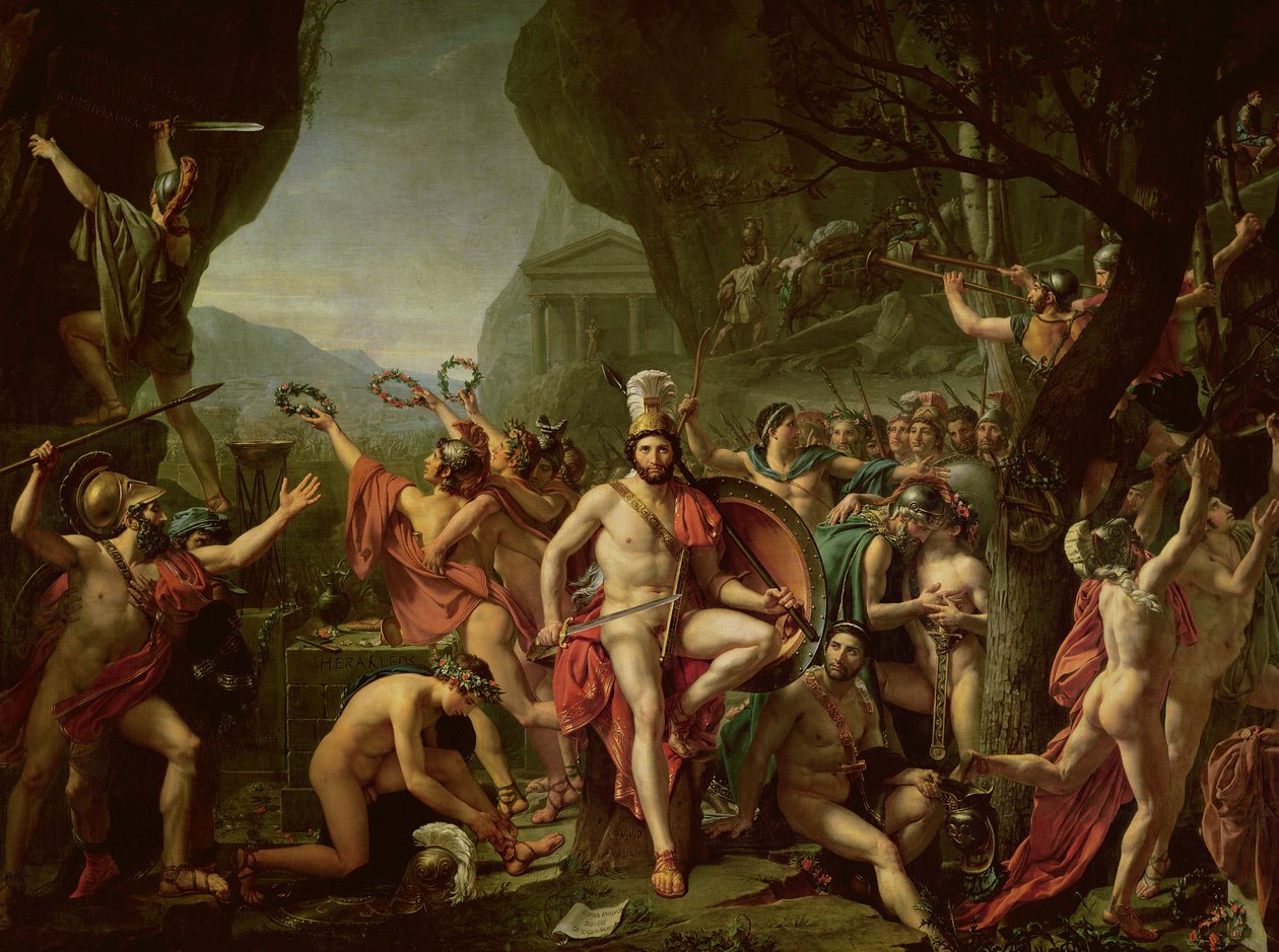 Leonidas u Thermopyl, 480 před naším letopočtem od Jacques Louis David
