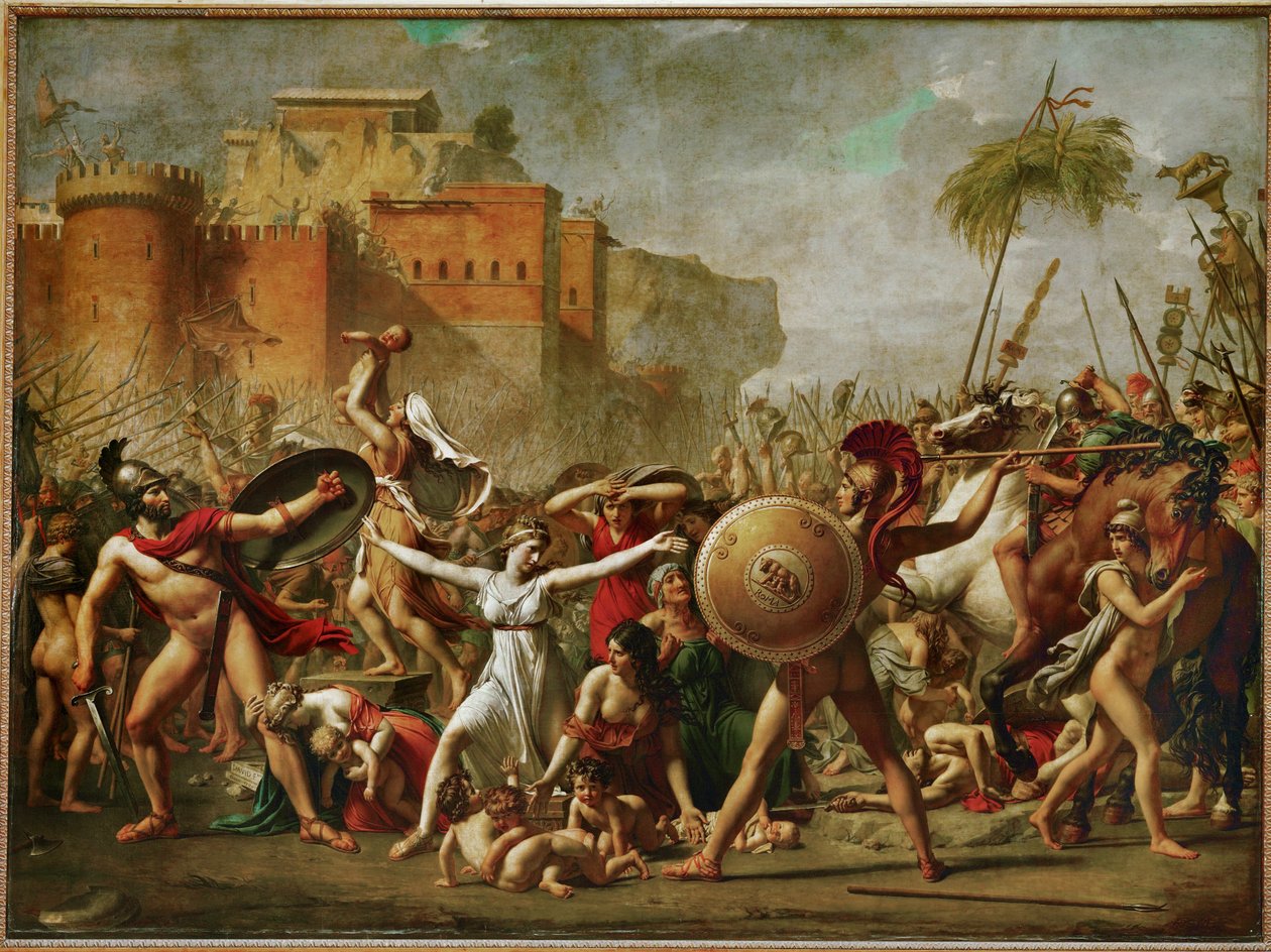 Les Sabines - Sabinky zastavily bitvu... od Jacques Louis David