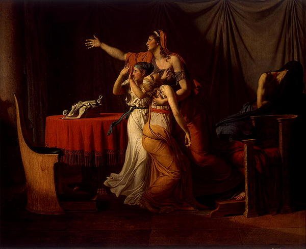 Lictors Bearing to Brutus the Body of his Sons, 1789 od Jacques Louis David