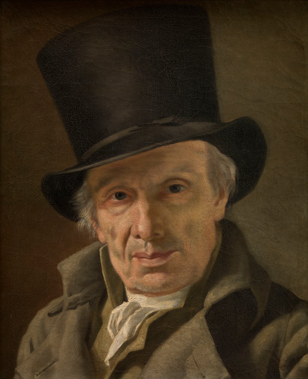 Muž v klobouku (olej na plátně) od Jacques Louis David