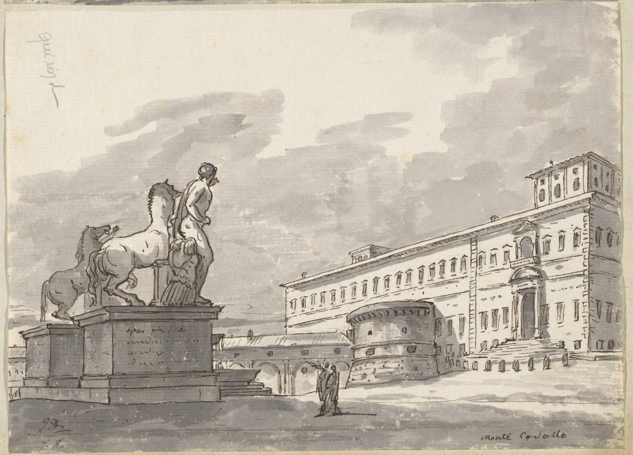 Monte Cavallo s Krotiteli koní od Jacques Louis David