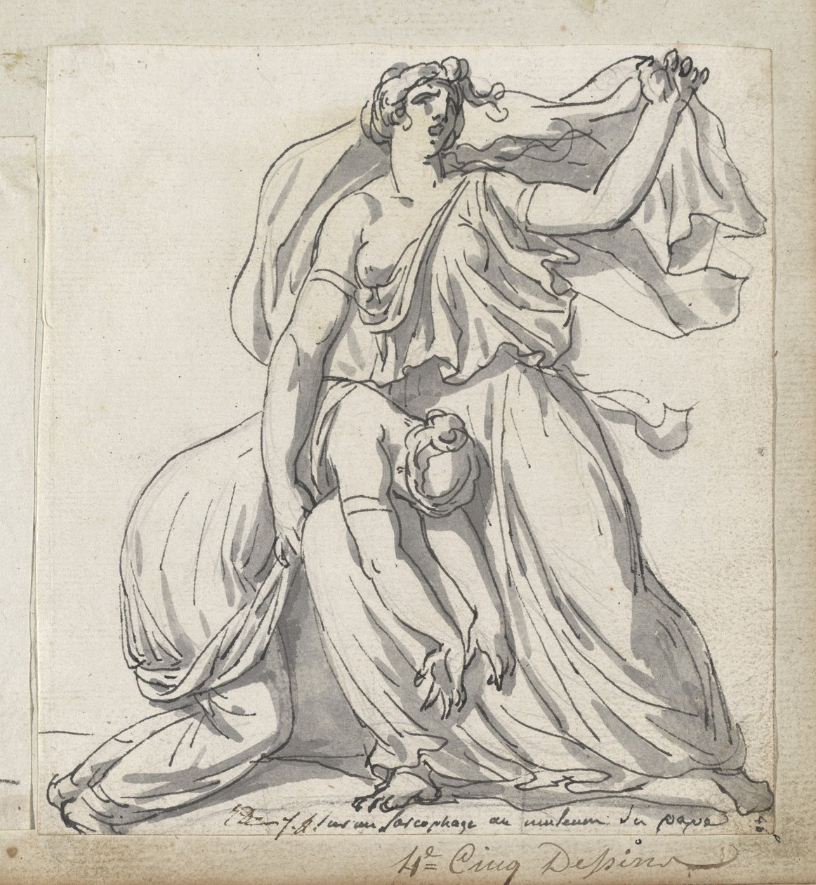 Niobe a její dcera od Jacques Louis David