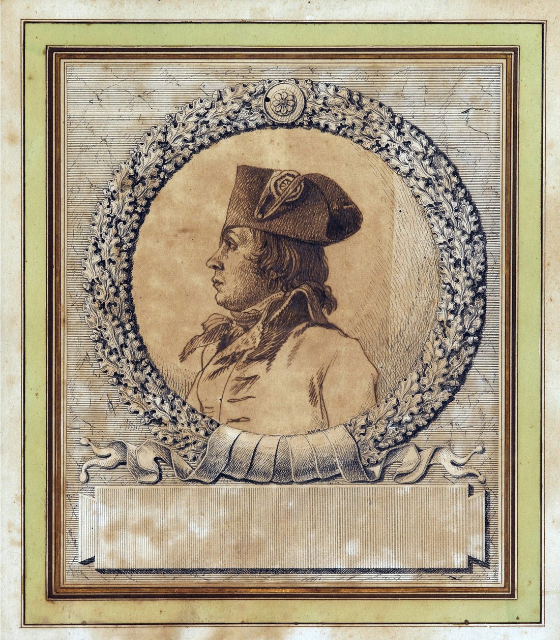 Philippe Francois Joseph Le Bas - Portrét Philippe-Francois-Josepha Le Basa (1764-1794) od Jacquese Louise Davida (1748-1825), c. 1793 - Pero, štětec, tuš na papíře, D 15,2 - Soukromá sbírka od Jacques Louis David