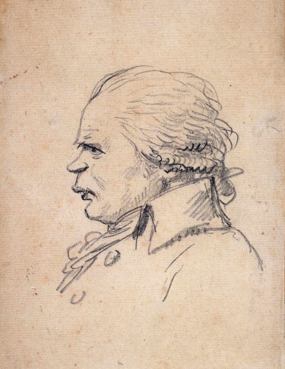 Dantonův portrét (karikatura) od Jacques Louis David