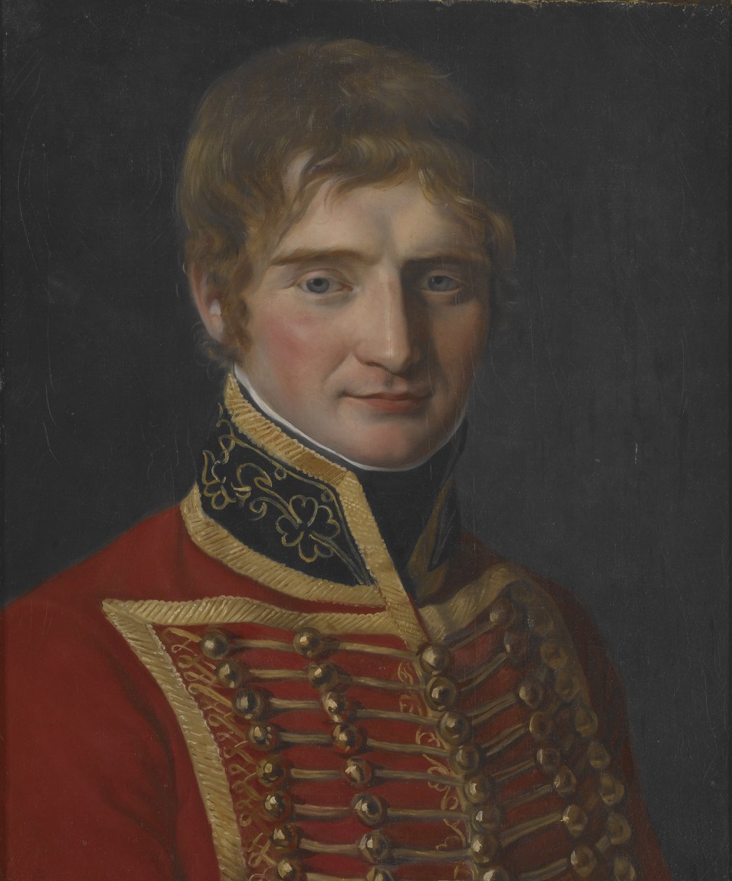 Portrét muže ve vojenském kostýmu (olej na plátně) od Jacques Louis David