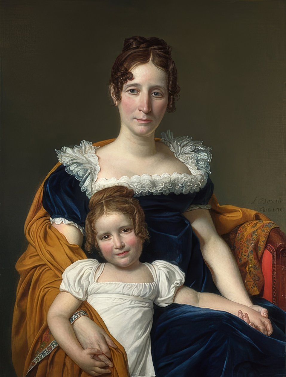 Portrét hraběnky Vilain XIIII s dcerou. 1816 od Jacques Louis David