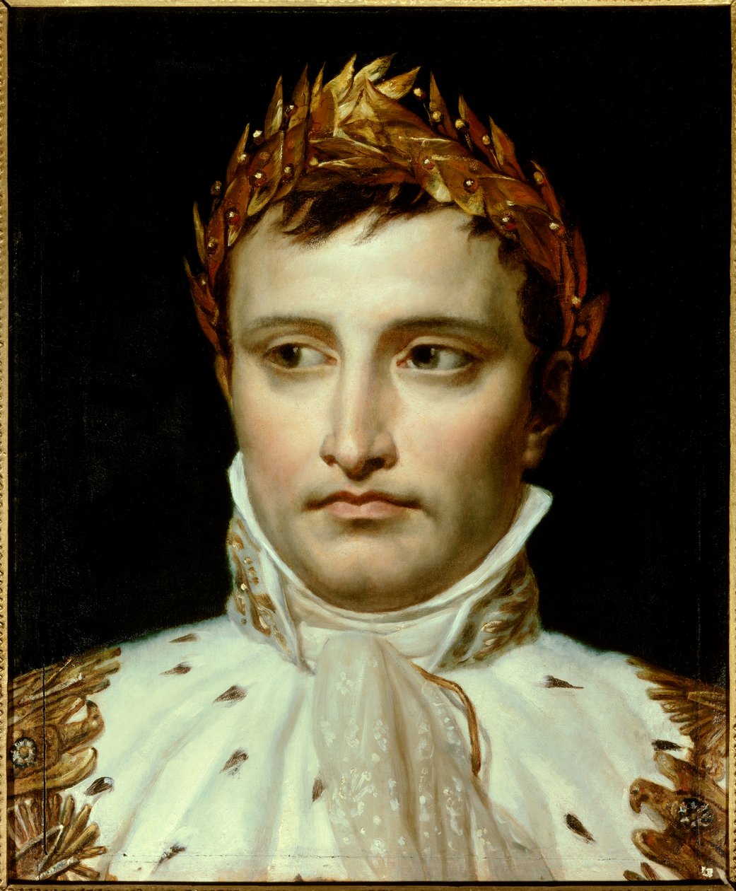 Portrét císaře Napoleona I. (1769-1821) Obraz Jacques Louis David (1748-1825) Paříž 19. století, Thiers Foundation - Portrét císaře Napoleona I. Bonaparte (1769-1821) - Obraz Jacques Louis David (1748-1925) , olej na plátně od Jacques Louis David
