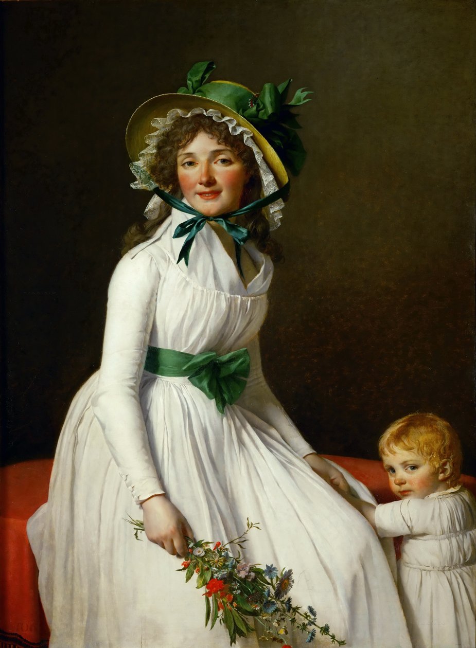 Portrét Madame Pierre Seriziat a jejího syna Emila od Jacques Louis David