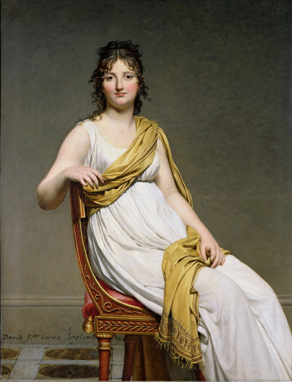 Portrét Madame Raymond de Verninac (1780-1827) 1798-99 od Jacques Louis David