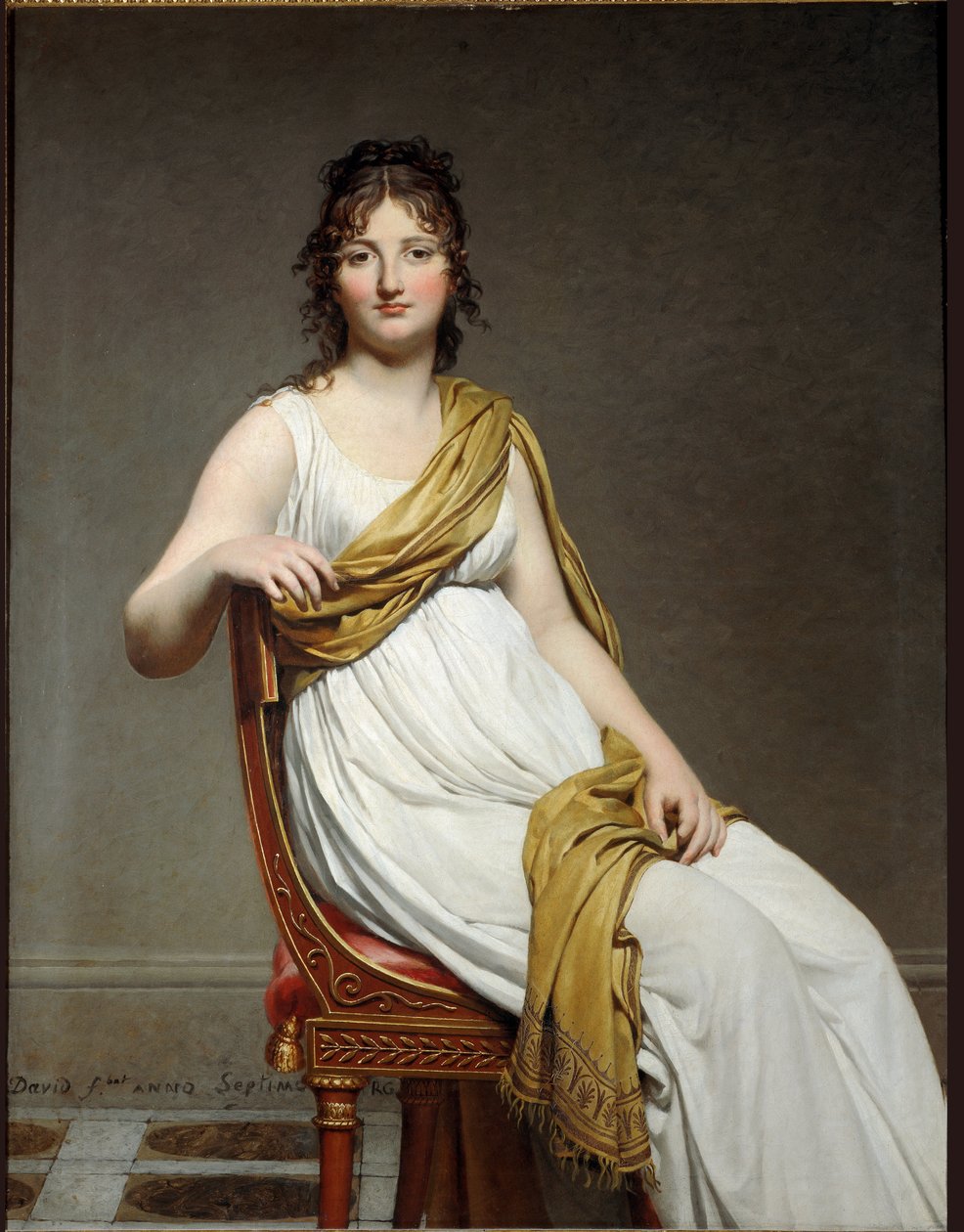 Portrét Madame Raymond de Verninac - olej na plátně od Jacques Louis David