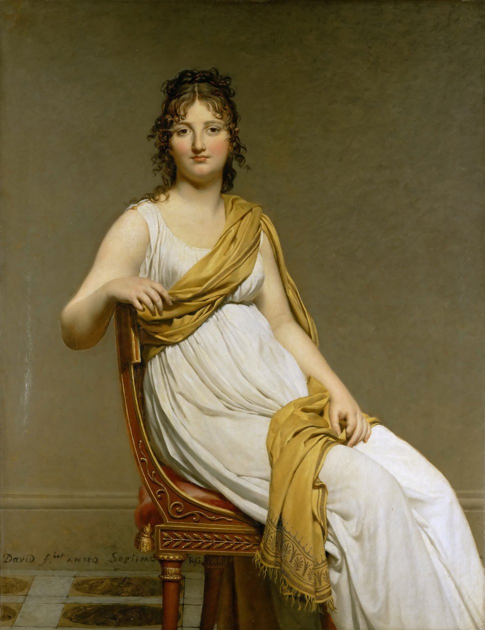 Portrét Madame Raymond de Verninac, rozené Henriette Delacroix od Jacques Louis David