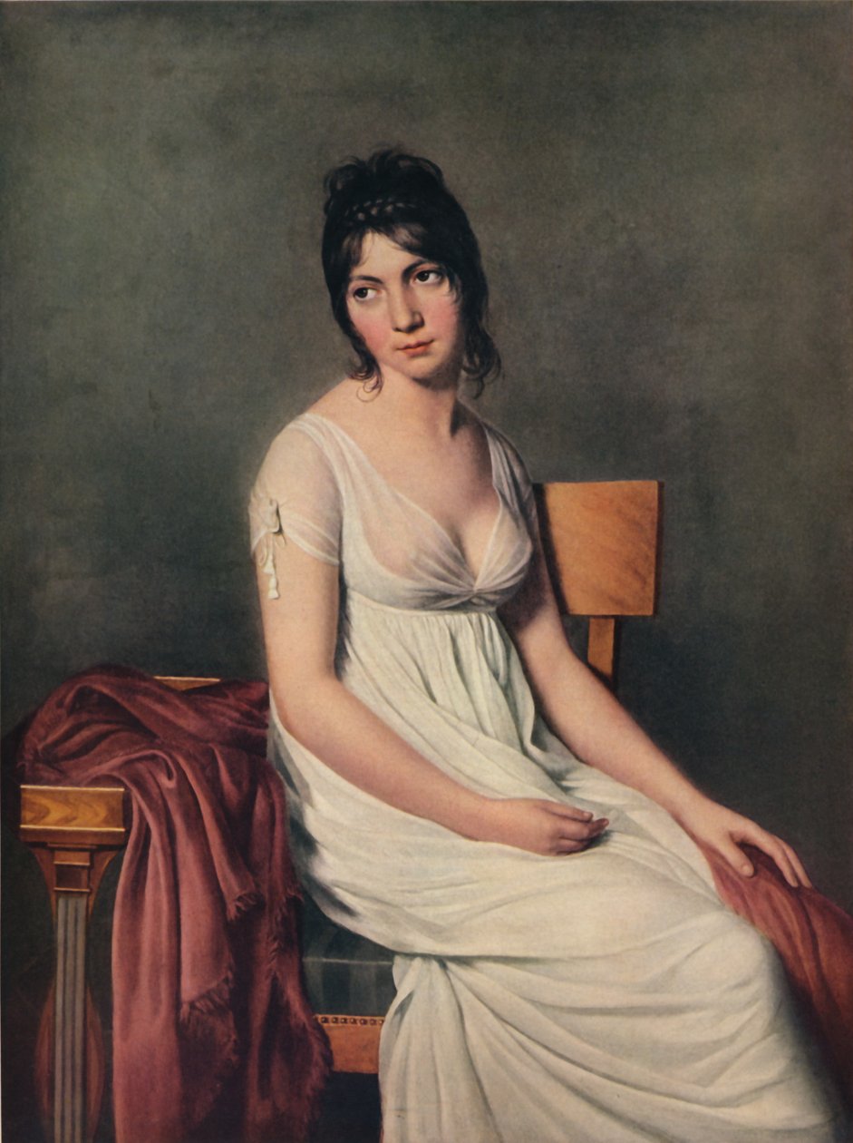 Portrét mladé ženy v bílém, 1798 od Jacques Louis David