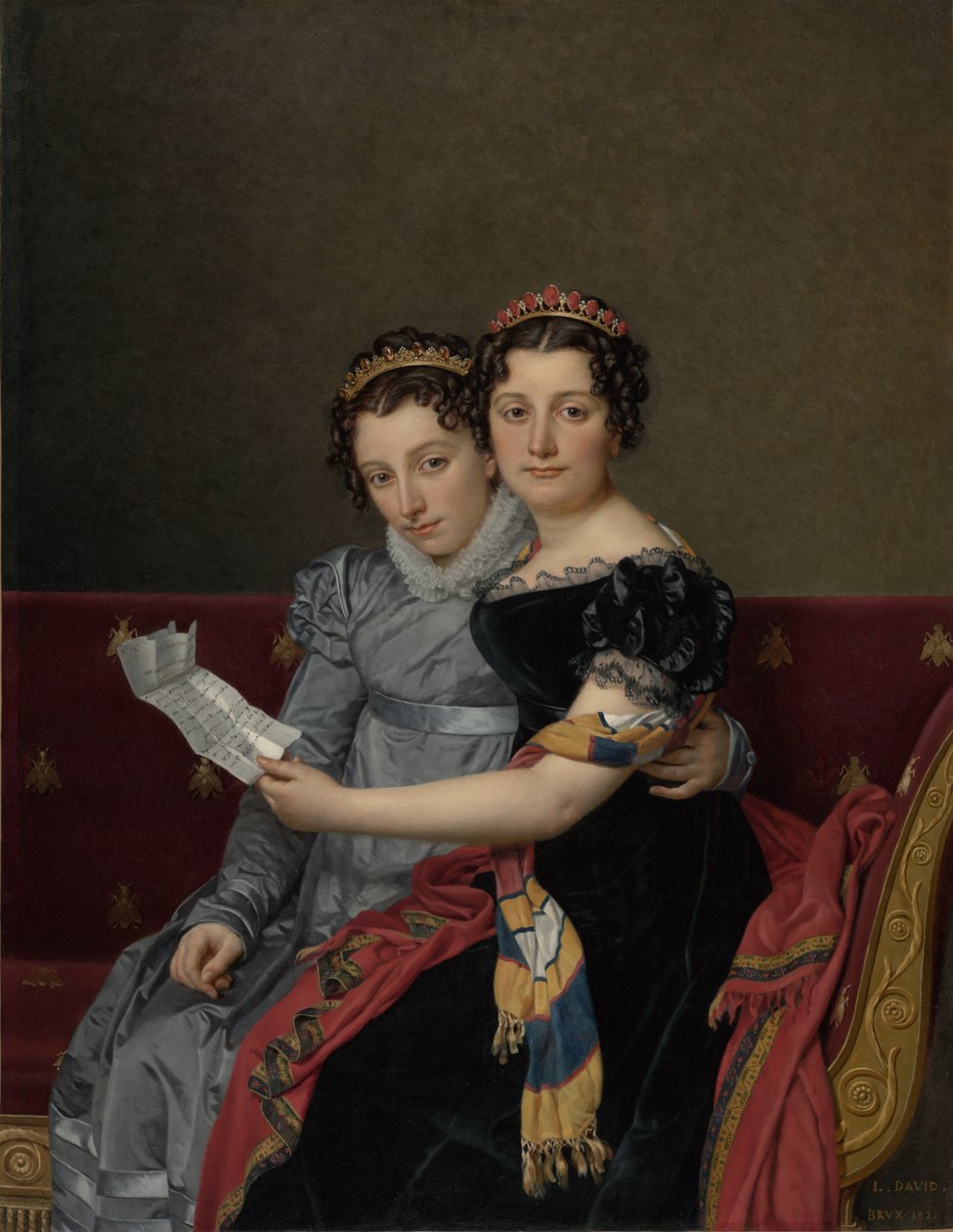 Portrét sester Zénaïde a Charlotte Bonapartových od Jacques Louis David