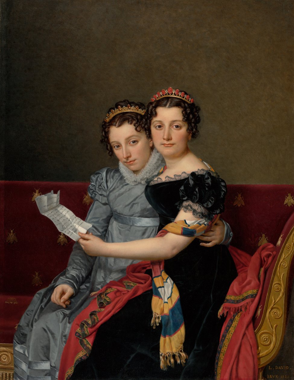 Portrét sester Zénaïde a Charlotte Bonapartových od Jacques Louis David