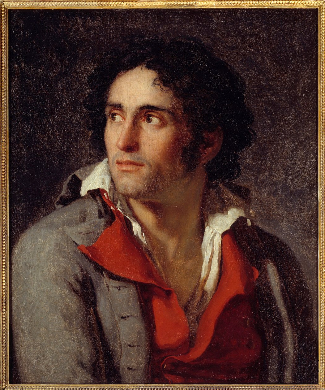 Předpokládaný portrét geoliera malíře Jacquese Louise Davida zůstal ve vězení po Robespierrově pádu v roce 1794. Obraz připisovaný Jacquesu Louisi Davidovi (1748-1825) 1795 cca. Slunce. 0,54x0,46 m Rouen, musee des Beaux Arts od Jacques Louis David