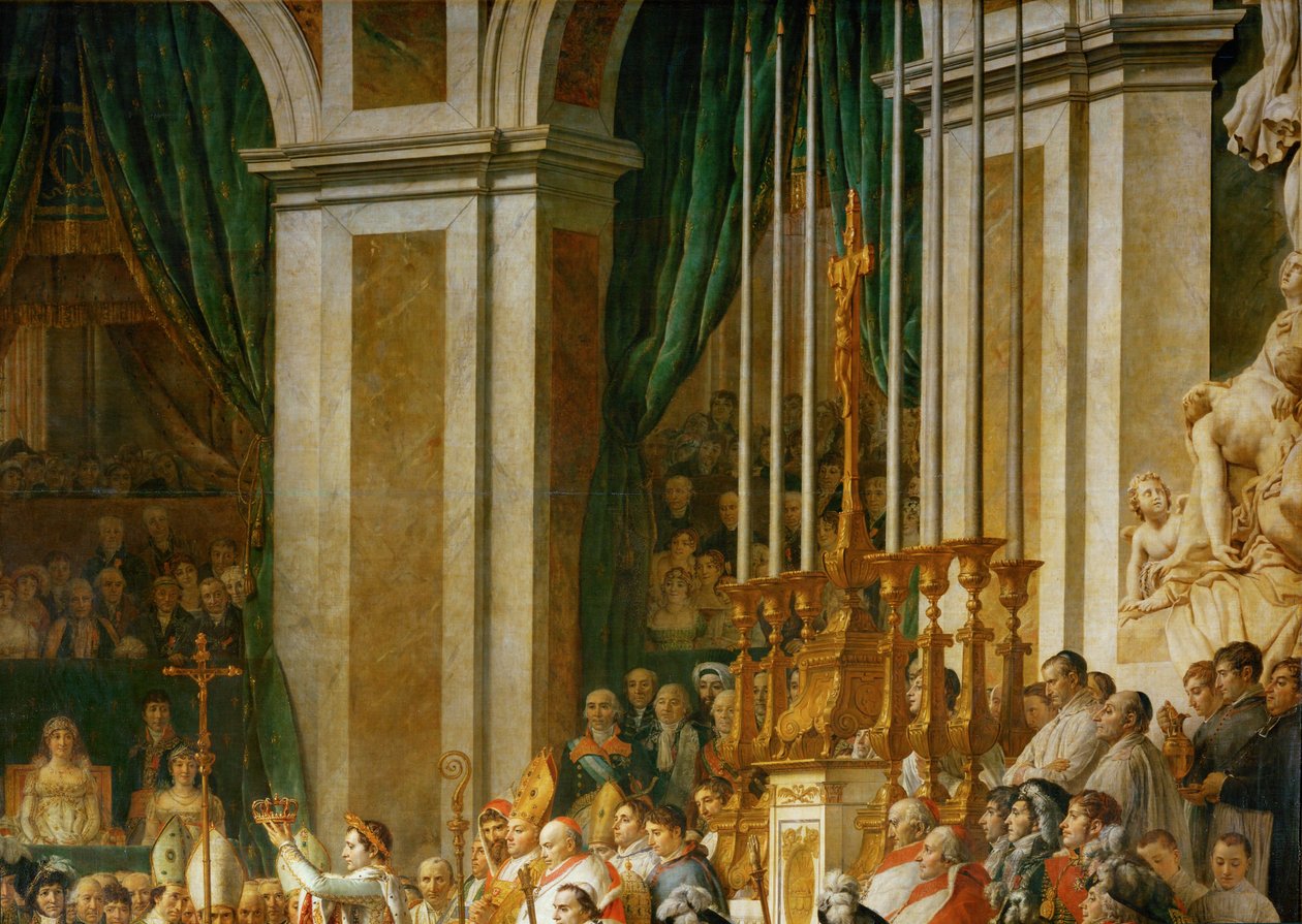 Napoleonova korunovace v Notre-Dame ... od Jacques Louis David