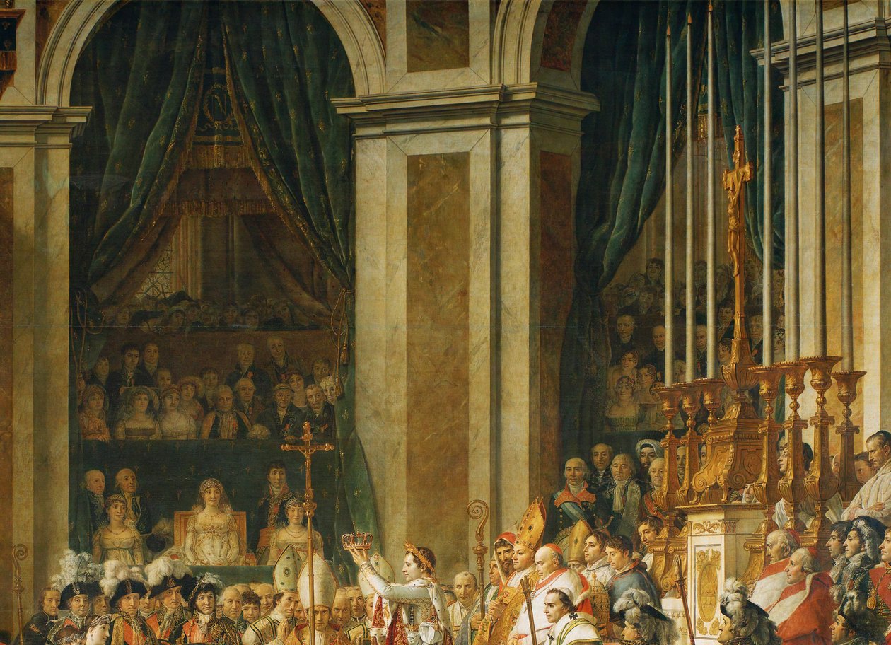 Napoleonova korunovace v Notre-Dame ... od Jacques Louis David
