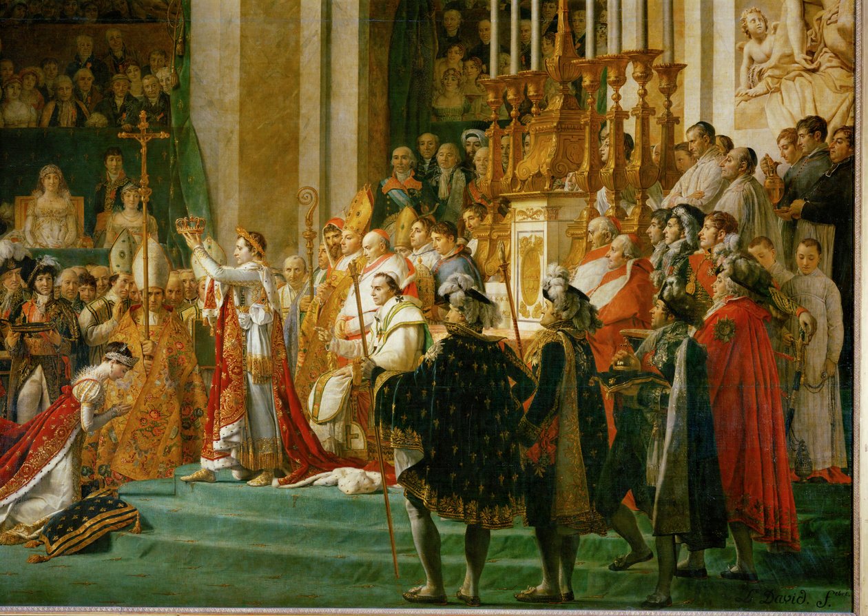 Napoleonova korunovace v Notre-Dame ... od Jacques Louis David