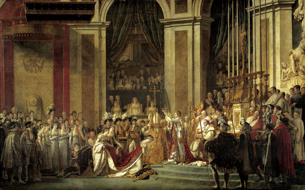 Posvátný císař Napoleon I. a korunovace Impress Josephine v Panně Marii 2. prosince od Jacques Louis David