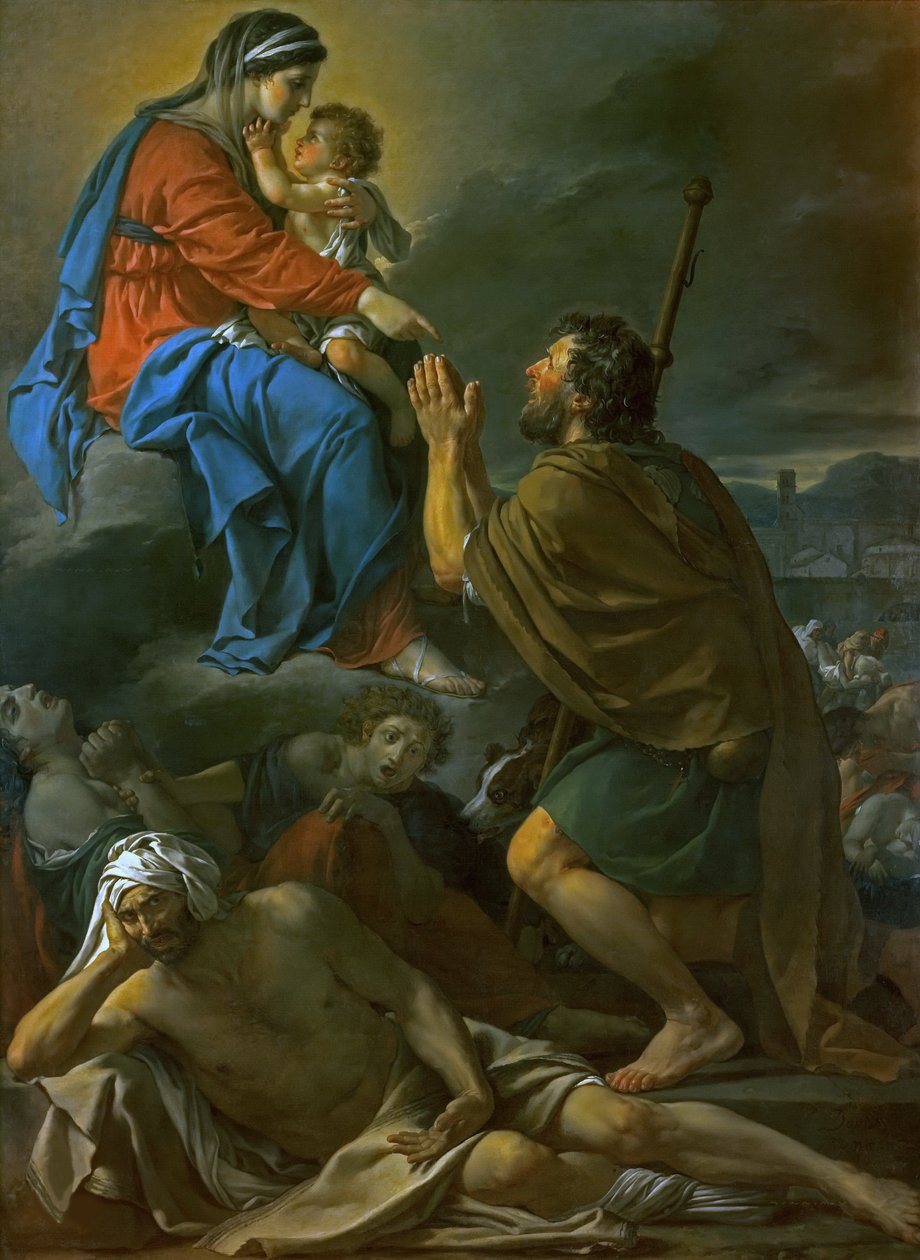 Svatý Roch prosí Pannu Marii o osvobození od moru, 1780. od Jacques Louis David