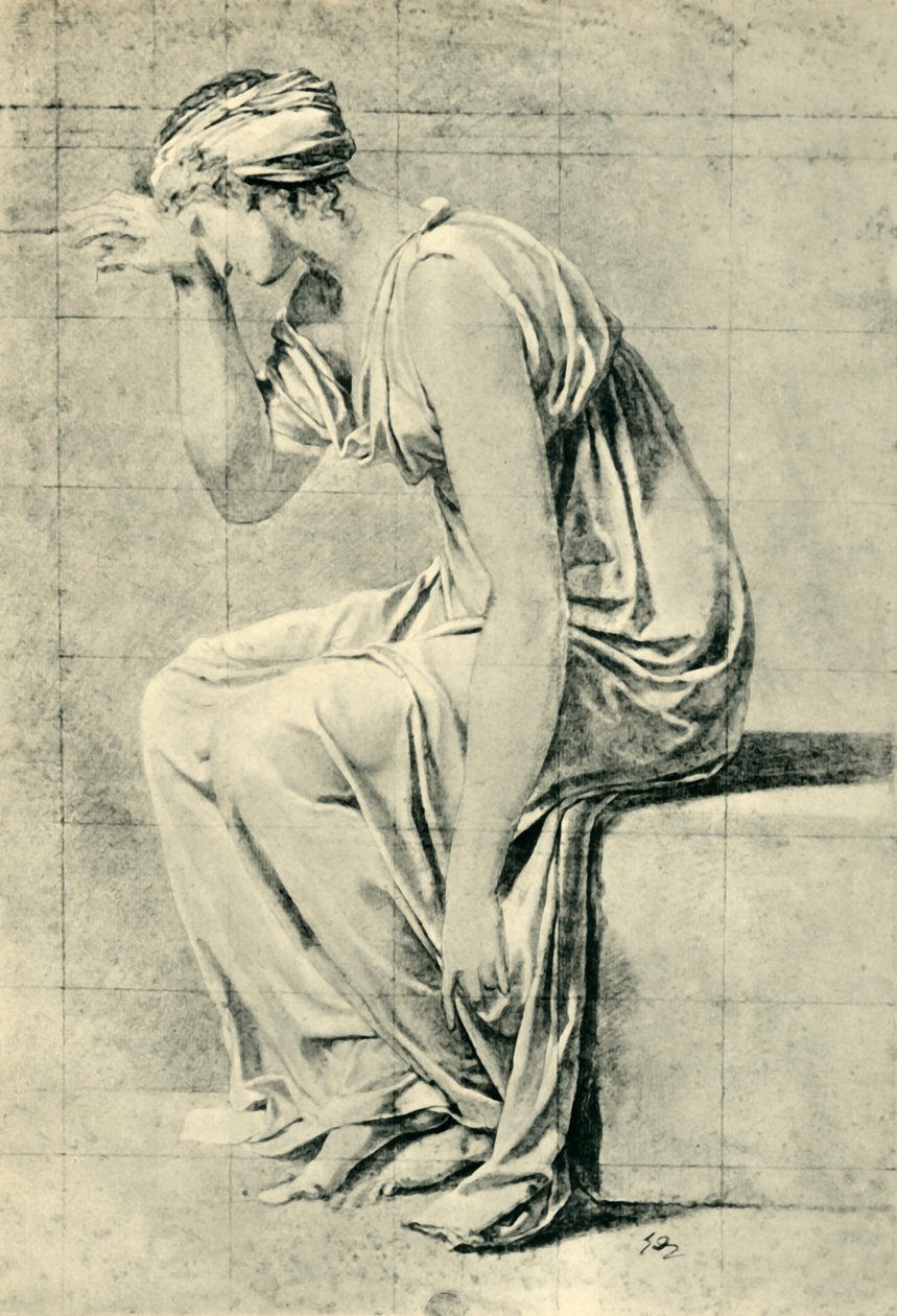 Sedící žena, konec 18.-začátek 19. století, 1943. od Jacques Louis David