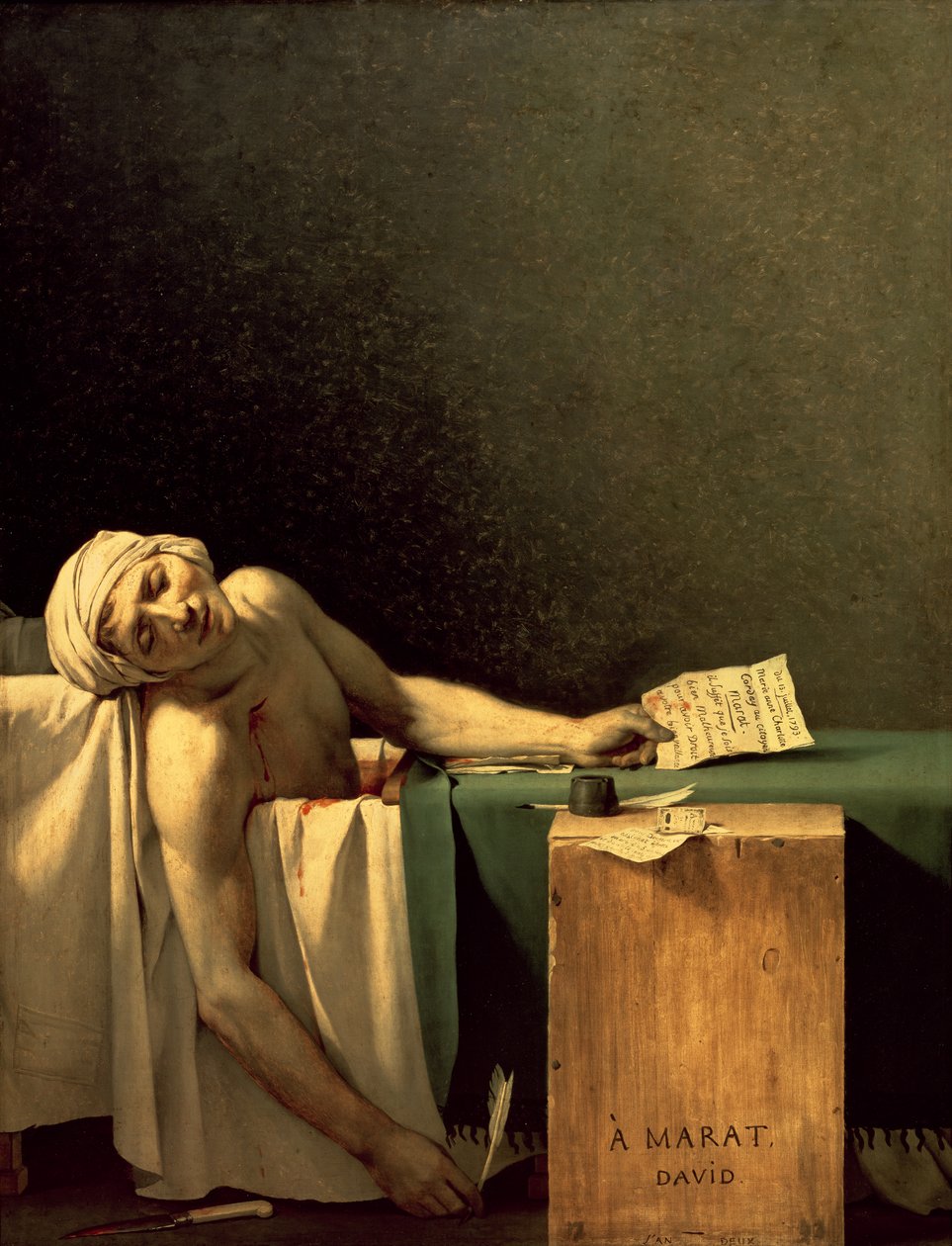 Smrt Marata od Jacques Louis David