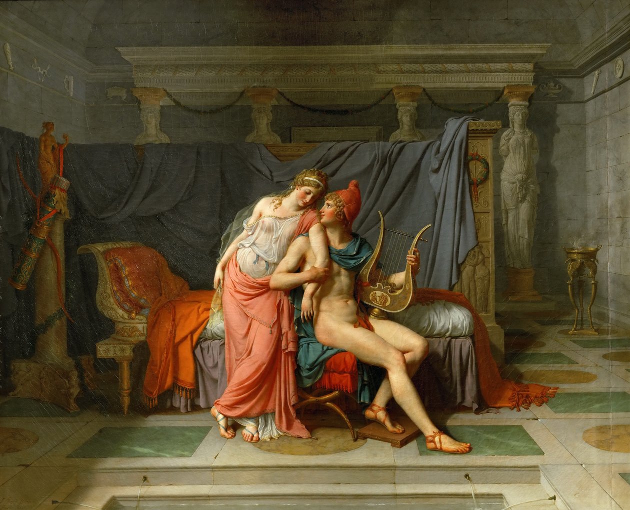 Lásky Heleny a Paříže od Jacques Louis David