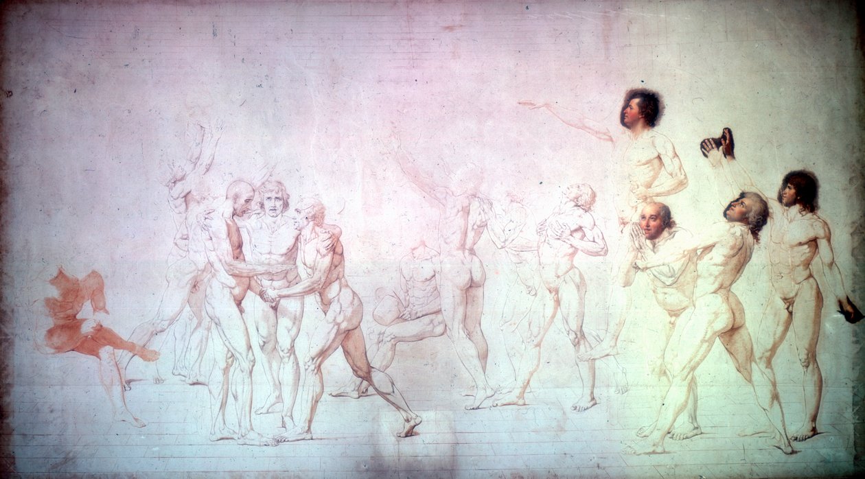 Přísaha na tenisovém kurtu, 1791. od Jacques Louis David