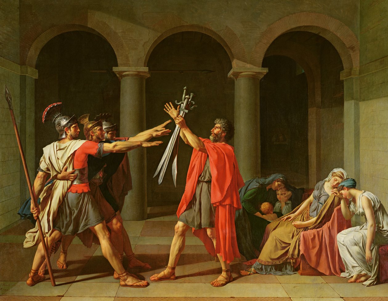 Horácká přísaha, 1784 od Jacques Louis David