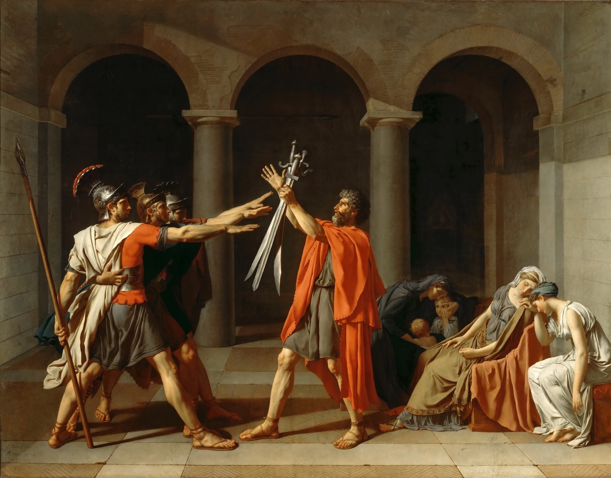 Přísaha Horatii od Jacques Louis David