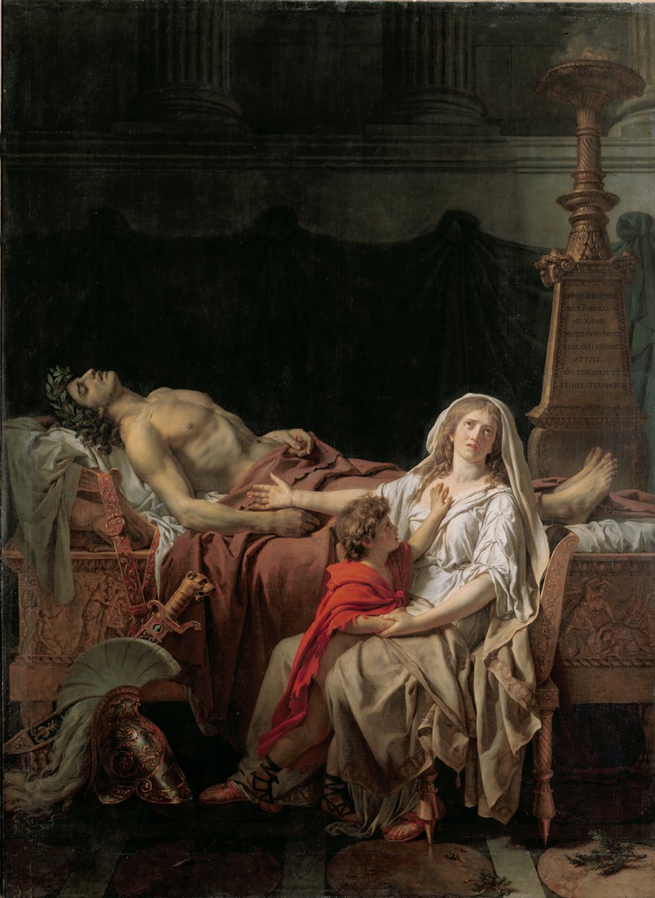 The Pain of Andromache, 1783 od Jacques Louis David