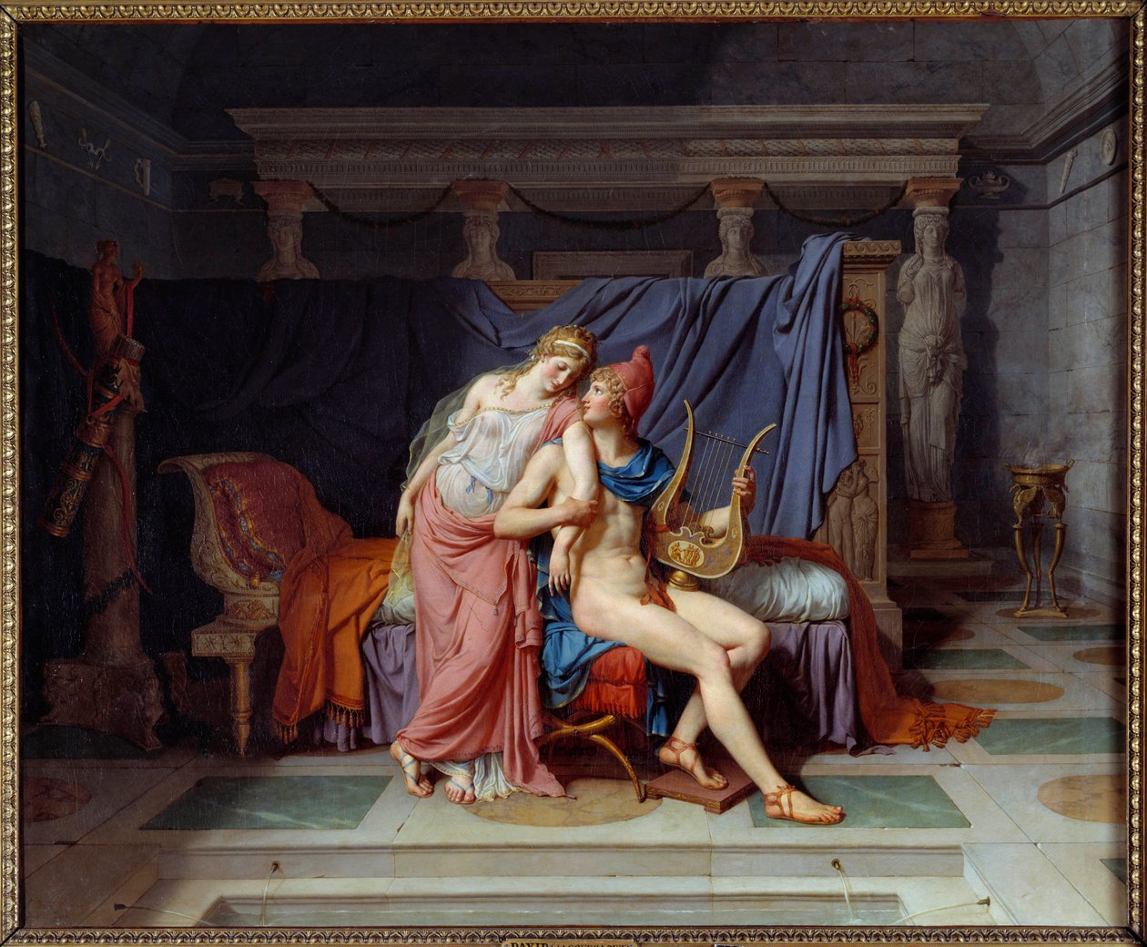 Láska Paris a Helene. Obraz od Jacquese Louise Davida (1748-1825) od Jacques Louis David