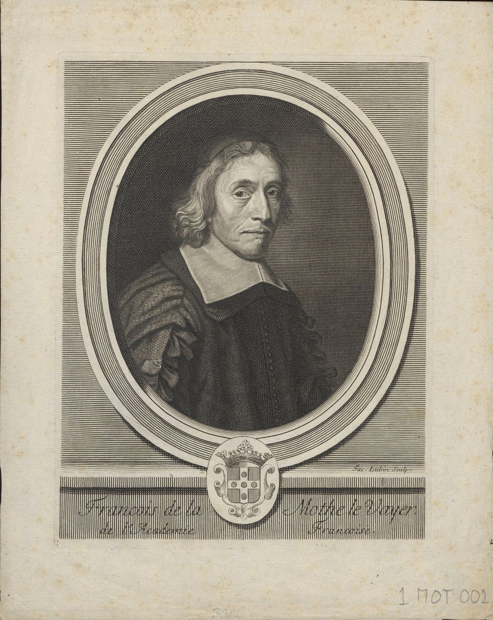 Portrét Francois de La Mothe le Vayer 1588-1672, ca. 1695 od Jacques Lubin
