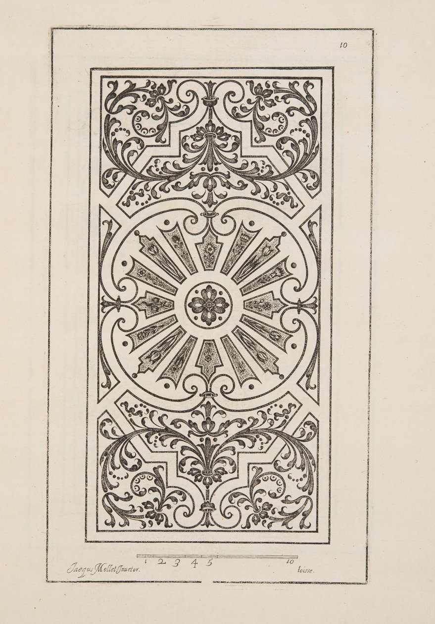 Design for Parterre, from Theater des Plans et Jardinages, pub. 1652 (rytina) od Jacques Mollet