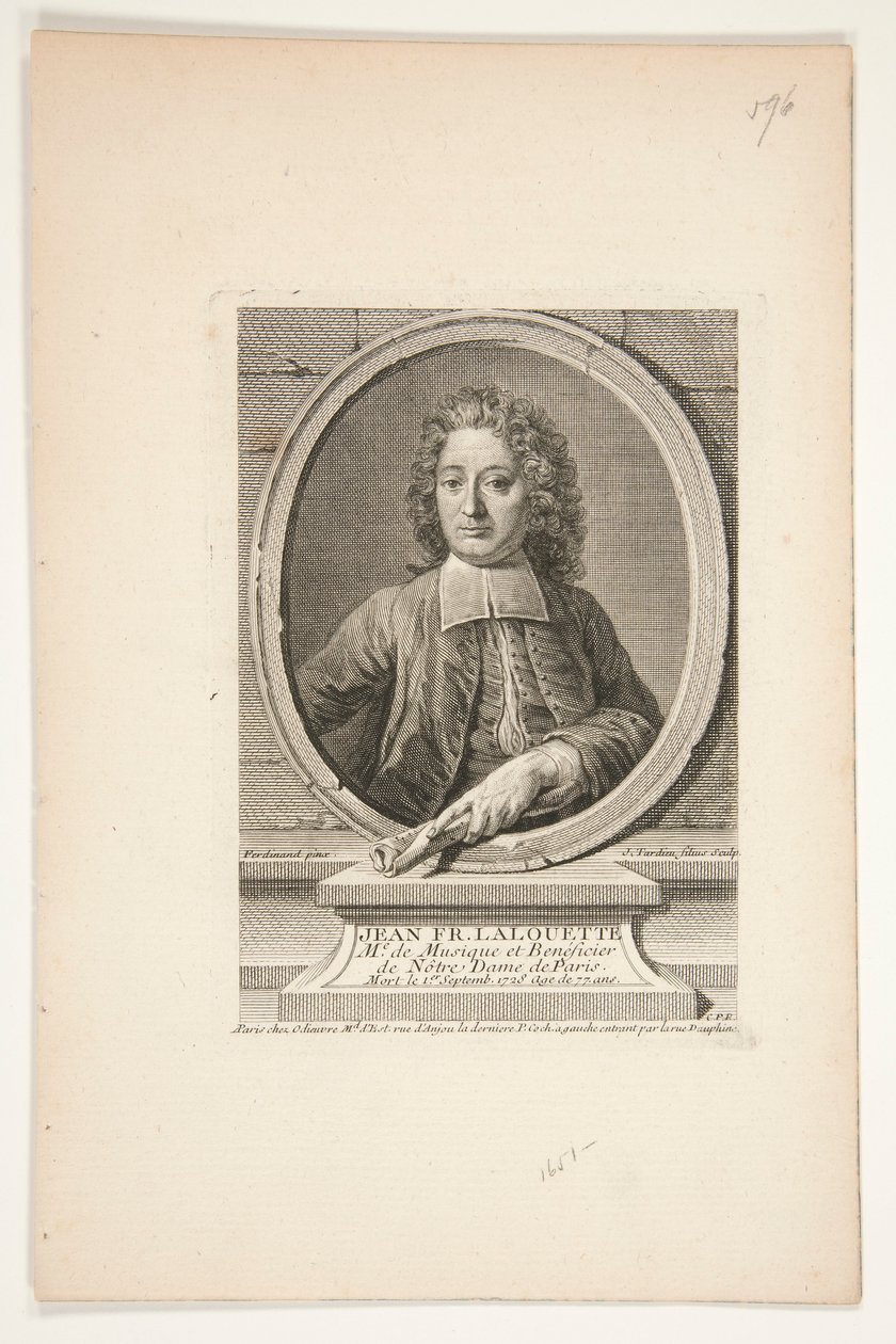 Portrét Jean François Lalouette od Jacques Nicolas Tardieu
