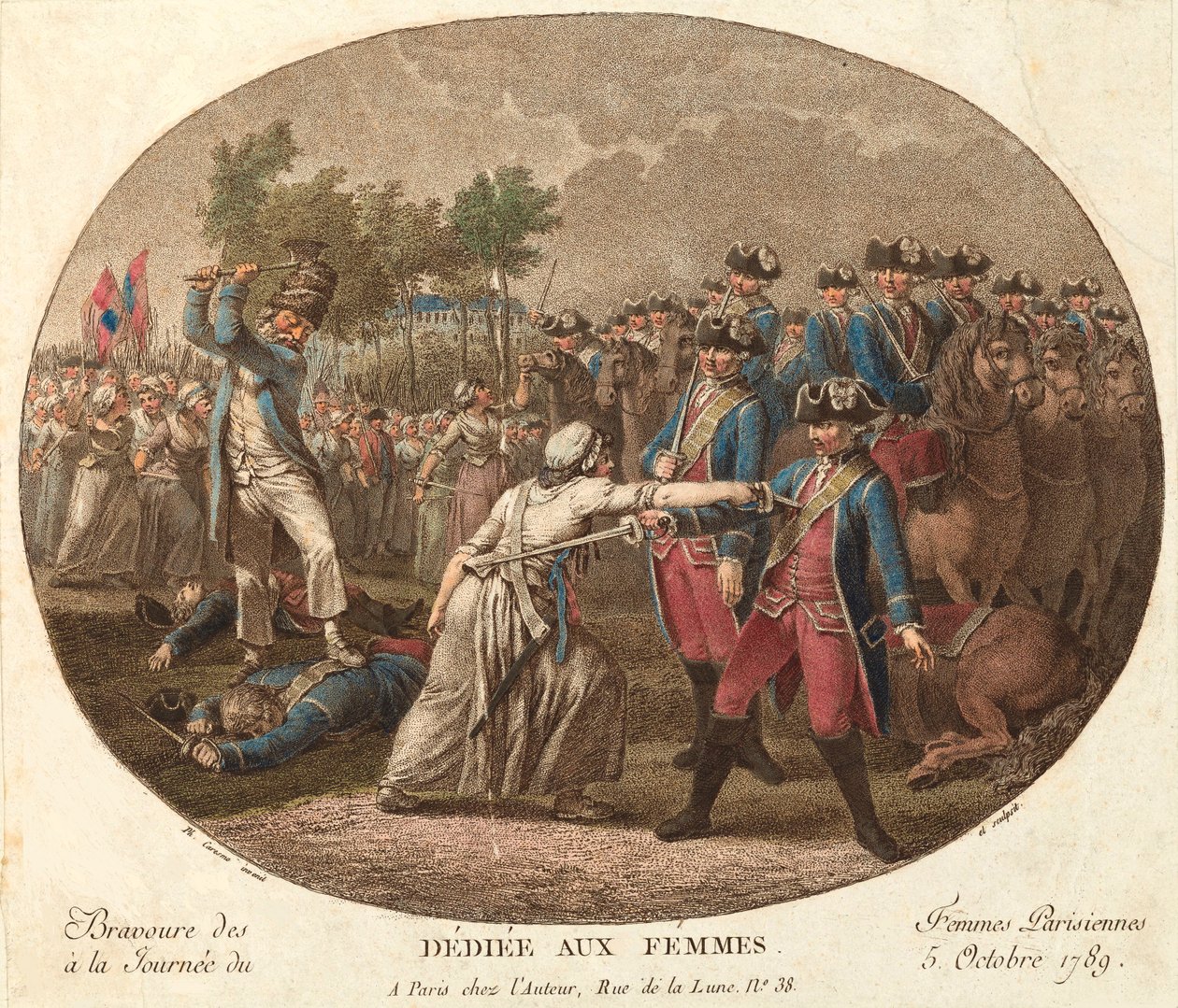 Statečnost pařížských žen 5. října 1789: věnováno ženám od Jacques Philippe Caresme