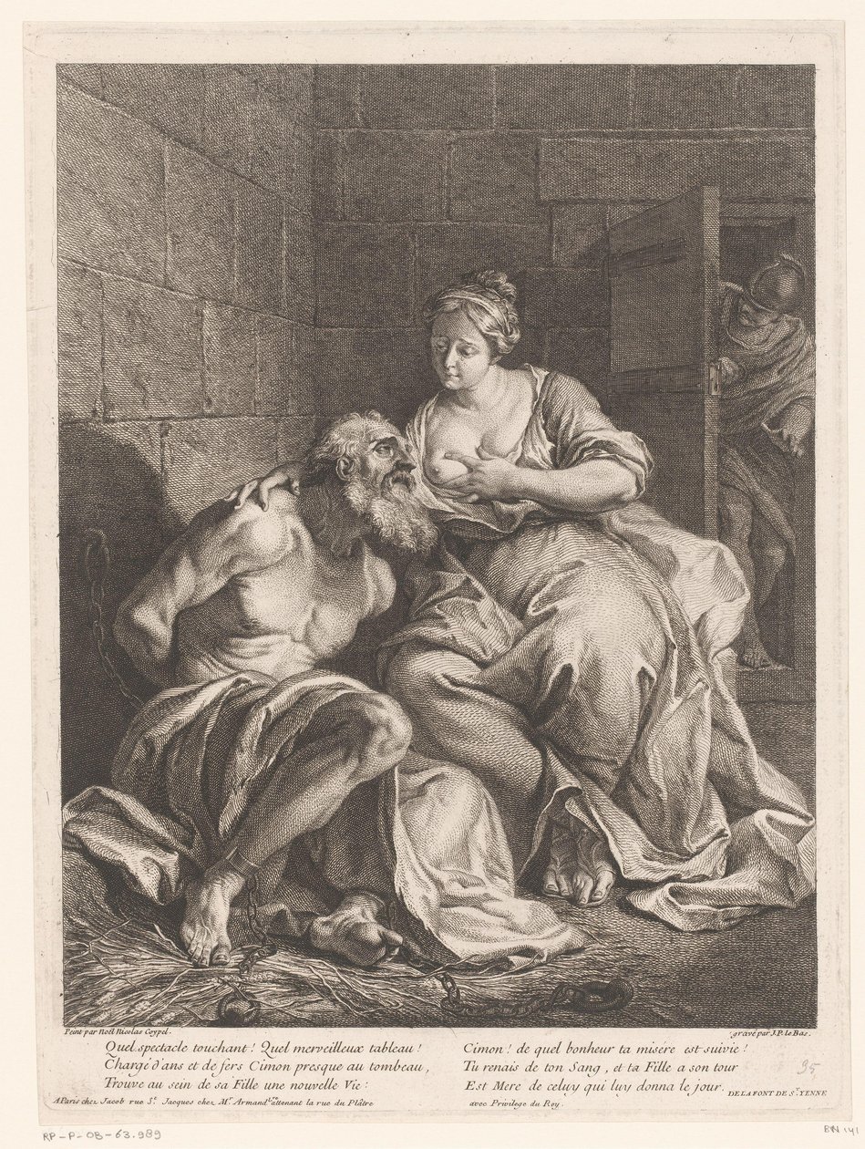 Cimon door Pero gevoed (Caritas Romana) od Jacques Philippe Le Bas