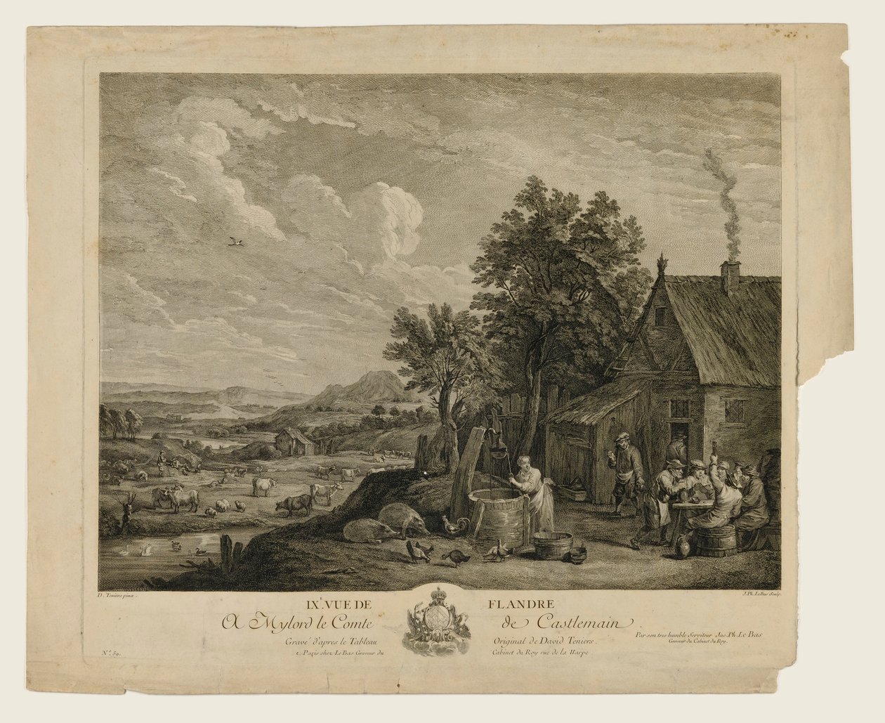 IX Pohled na Flandry od Jacques Philippe Le Bas