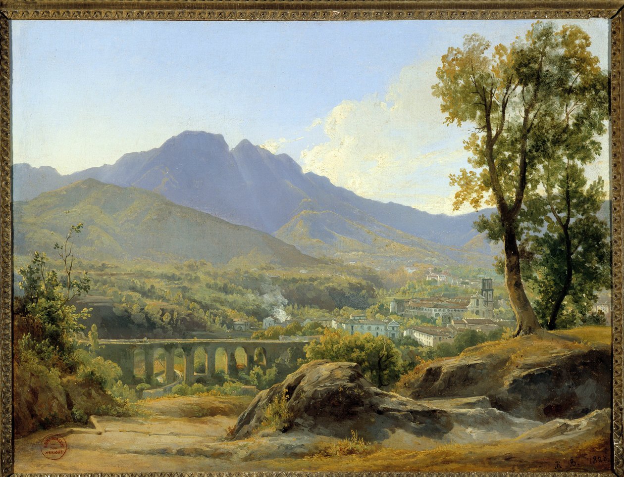 Krajina, pohled z Villa Cava od Jacques Raymond Brascassat