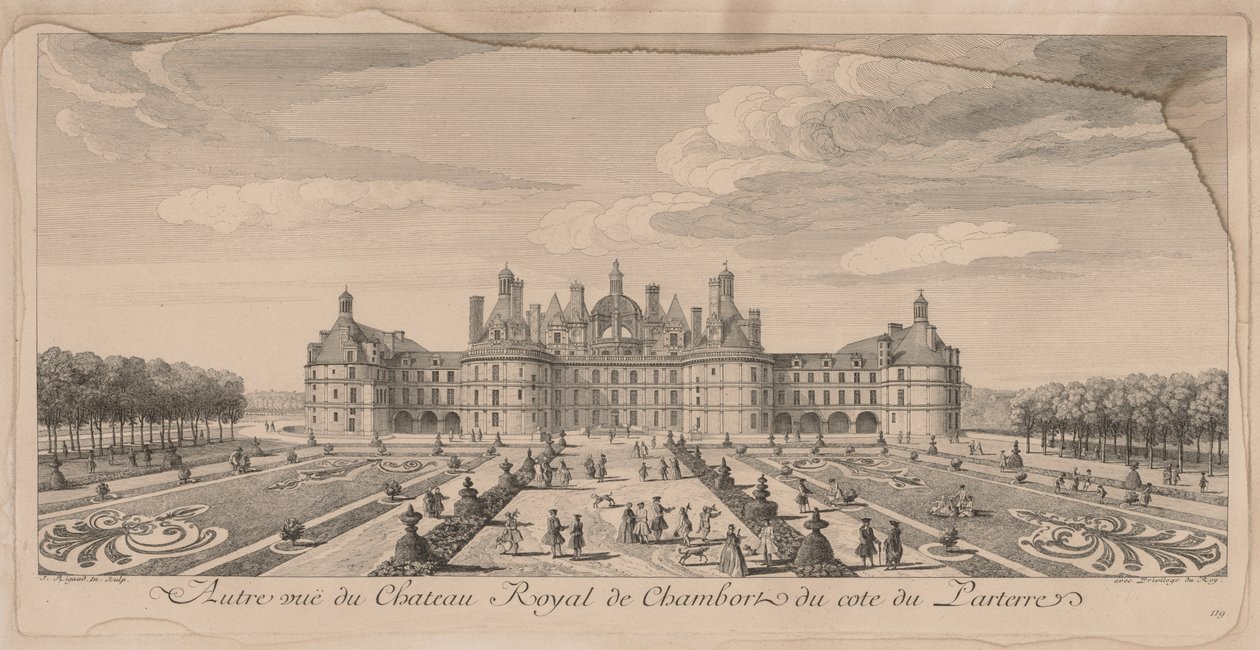 Chateau Chambord ze zahrad od Jacques Rigaud