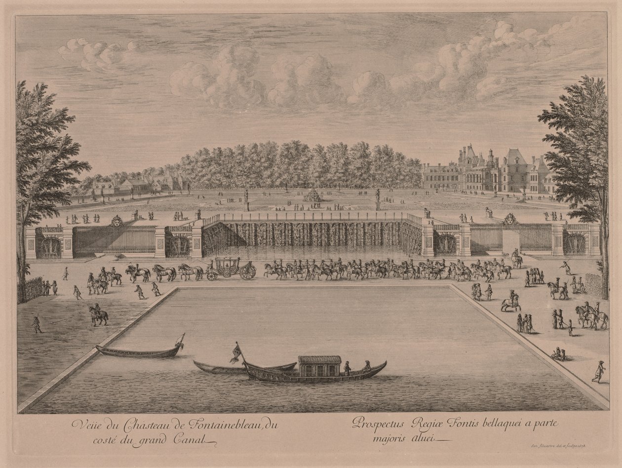 Chateau Fontainebleau od Canal Grande. od Jacques Rigaud