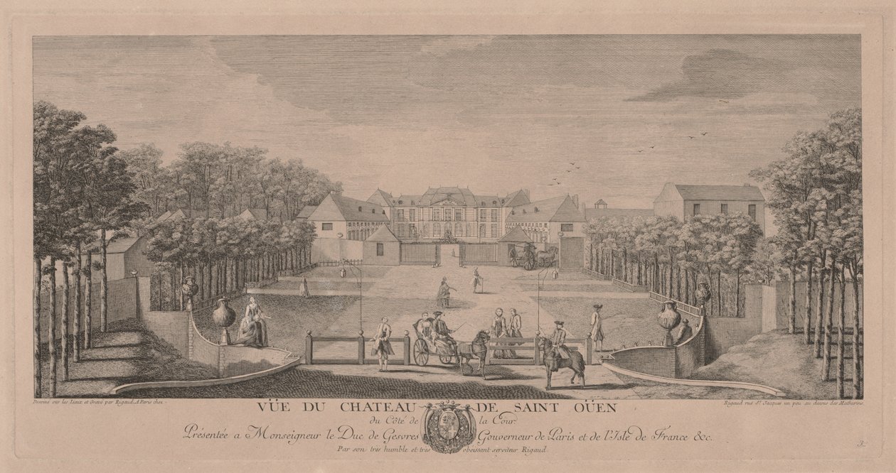 Chateau Saint Ouen ze dvora. od Jacques Rigaud