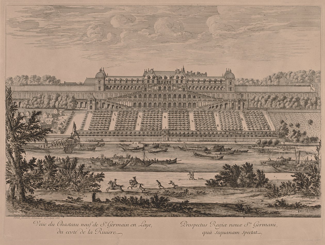 Zámek St. Germain en Laye od řeky od Jacques Rigaud