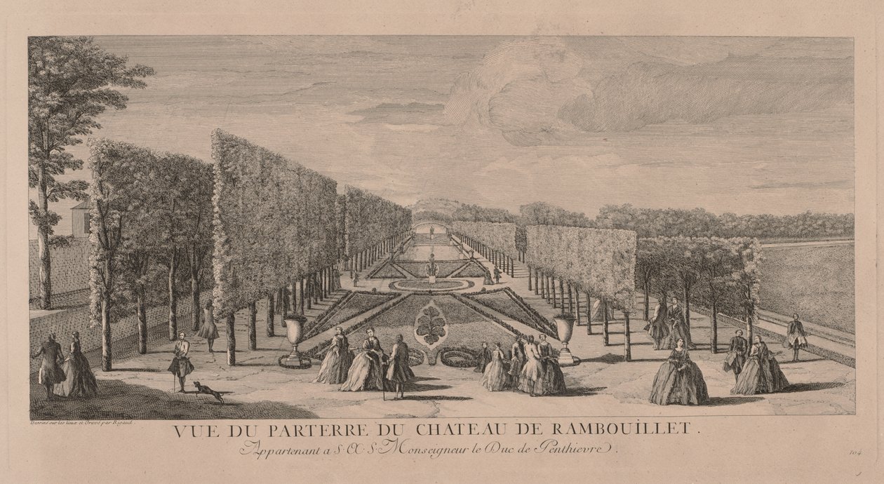 Květná zahrada zámku Rambouillet od Jacques Rigaud
