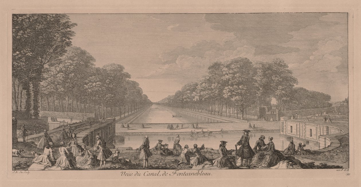 Kanál ve Fontainebleau od Jacques Rigaud