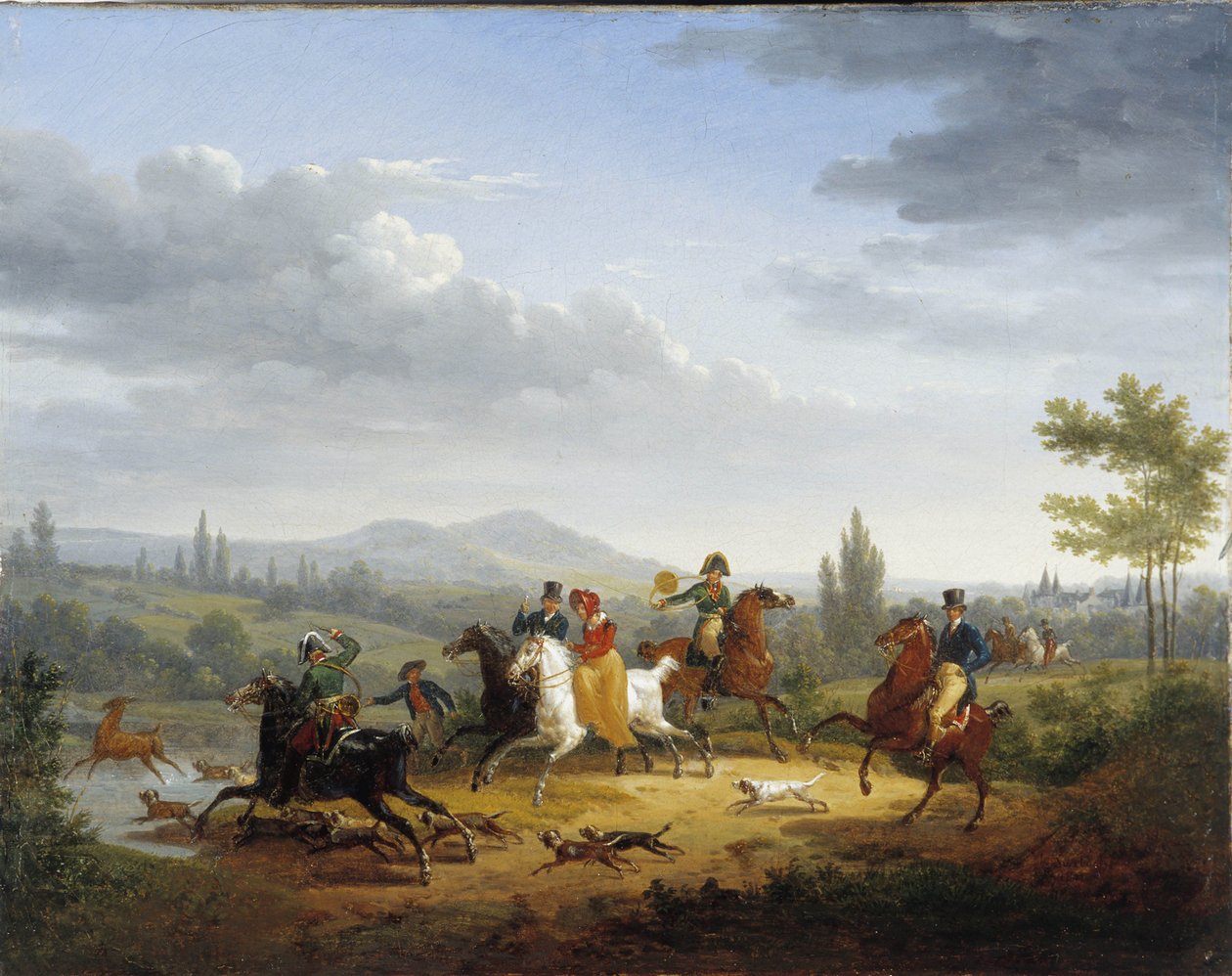 Lov na jelena (olej na plátně) od Jacques Swebach Desfontaines